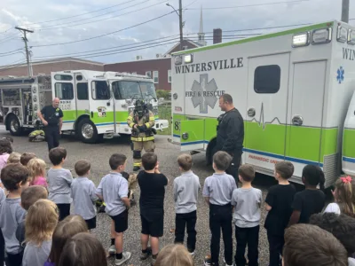 Firefighters visit Jefferson County Christian School